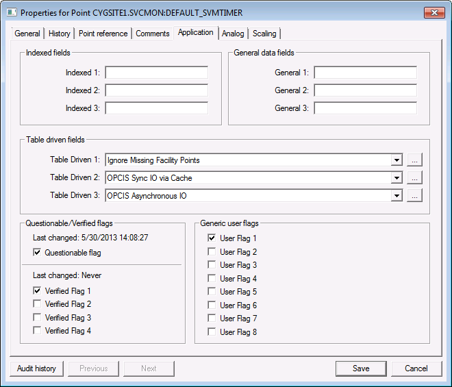 Point Properties Applications page